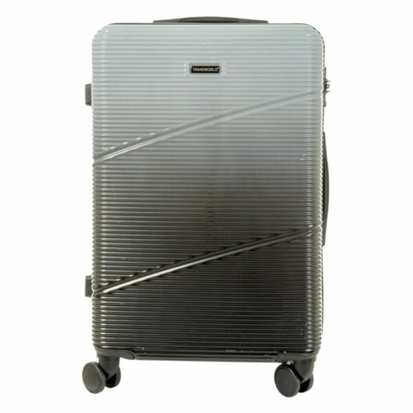 Maleta De Viaje Trolley Plateada TRANSWORLD LUGGAGE 68x45x26 Cm