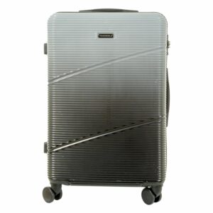 Maleta De Viaje Trolley Plateada TRANSWORLD 68x45x26 Cm