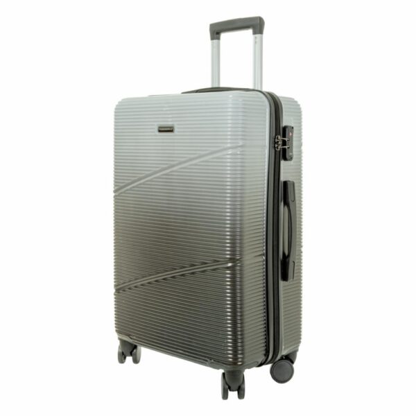 Maleta De Viaje Trolley Plateada TRANSWORLD LUGGAGE 68x45x26 Cm - Imagen 2