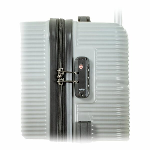 Maleta De Viaje Trolley Plateada TRANSWORLD LUGGAGE 68x45x26 Cm - Imagen 3