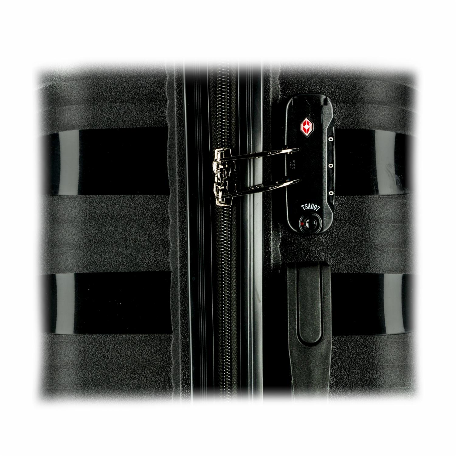 Maleta De Viaje Trolley Negra TRANSWORLD 60.96 CM