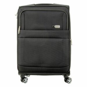 Maleta De Viaje Suave Trolley Negra TRANSWORLD LUGGAGE 68x45x26 Cm