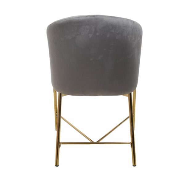 Silla Gris Patas Doradas HY Textil Y Metal - Imagen 4