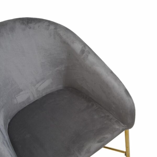Silla Gris Patas Doradas HY Textil Y Metal - Imagen 5