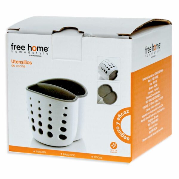 Porta Esponja Doble FREE HOME Blanco - Imagen 3