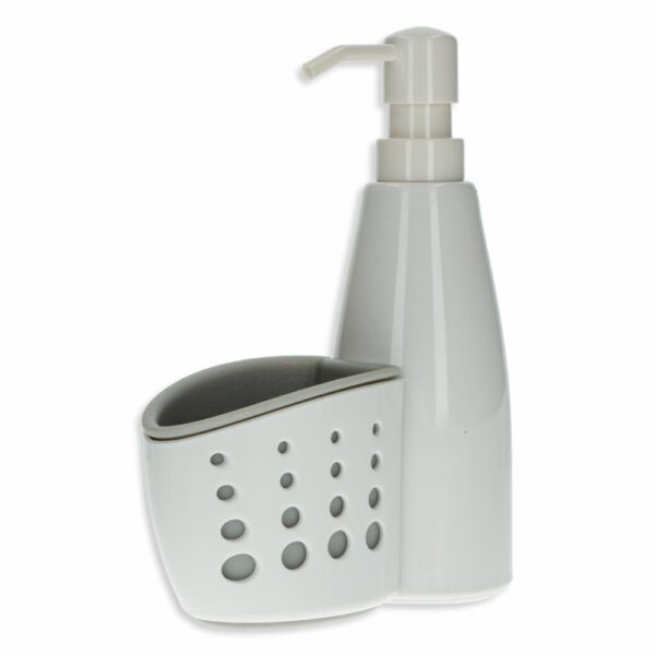 Porta Esponja Con Dispensador De Jabón FREE HOME Blanco - Imagen 2