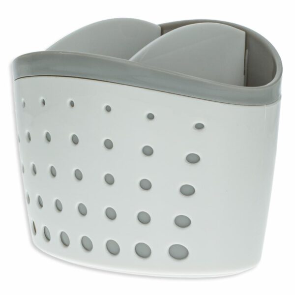 Porta Esponja Doble Con División FREE HOME Blanco - Imagen 2