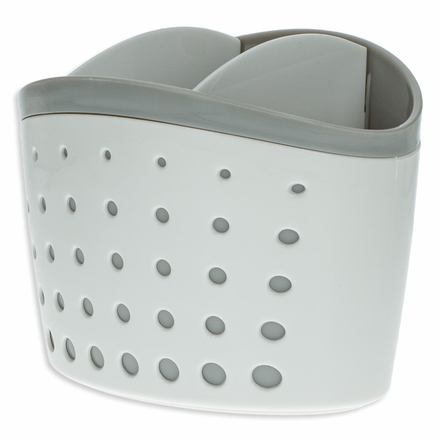 Porta Esponja Doble Con División FREE HOME Blanco - Imagen 2