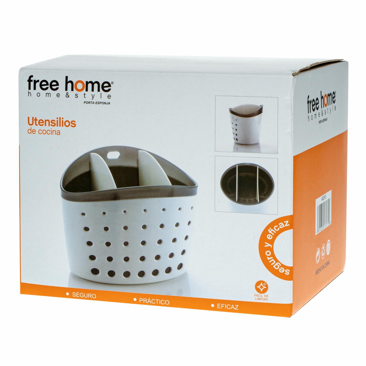 Porta Esponja Doble Con División FREE HOME Blanco - Imagen 3