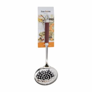 Espumadera Plateada Mango Rojo FREE HOME 1  Pieza