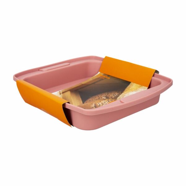 Molde De Silicona Para Pastel Cuadrado Sweet Rosa FREE HOME 30x26x6 Cm