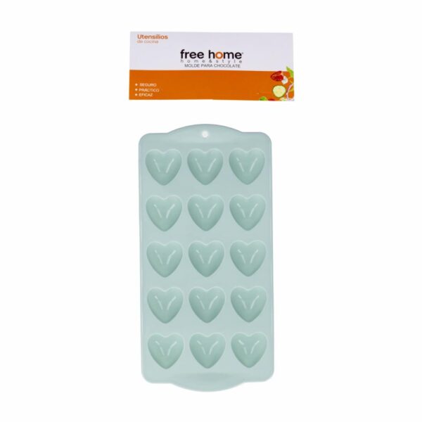 Molde De Silicona Para Chocolate Corazones Rosa Silicon FREE HOME 20x11x1Cm
