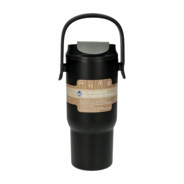 Vaso Termico Con Agarradera Negro HY3 600 Ml