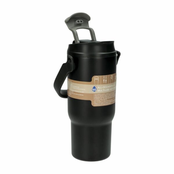 Vaso Termico Con Agarradera Negro HY3 600 Ml - Imagen 2