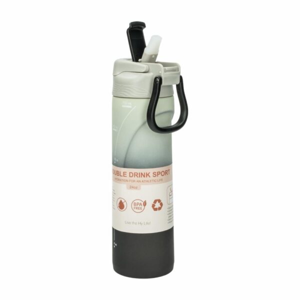 Tomatodo Doble Drink Sport Blanco Gris HY3 710 Ml - Imagen 3