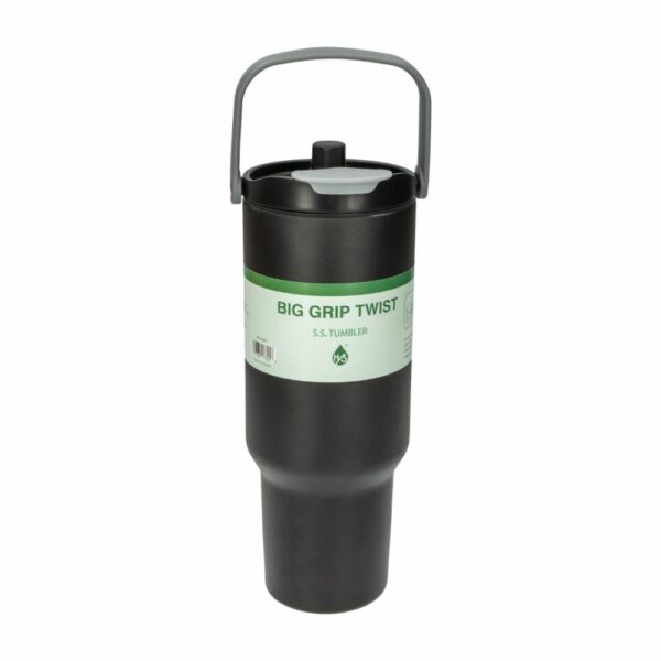 Vaso Termico Con Agarradera Big Grip Twist Negro HY3