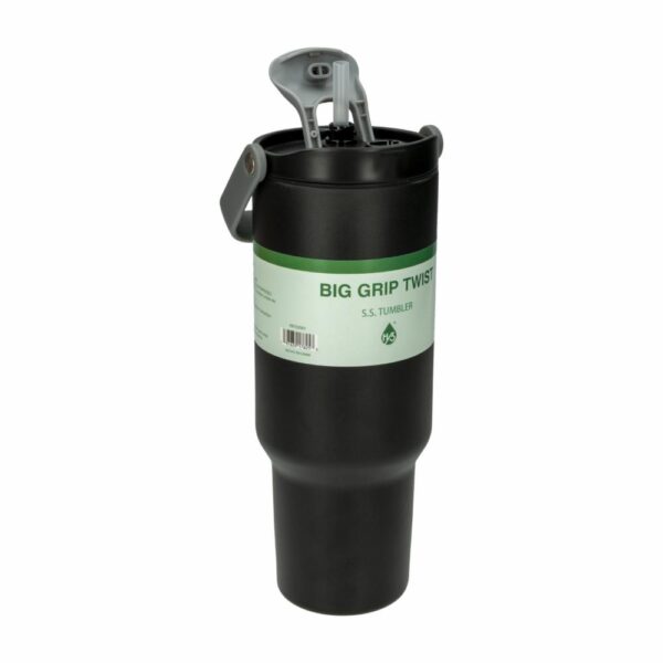 Vaso Termico Con Agarradera Big Grip Twist Negro HY3 - Imagen 2