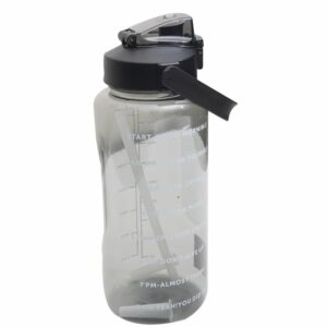 Tomatodo Con Medidor De Agua Negro Transparente FREE HOME Plástico