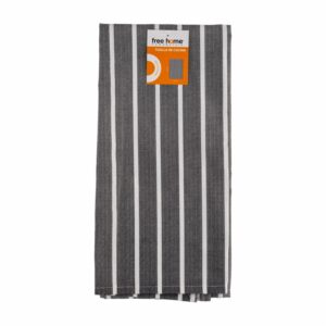 Toalla De Cocina Gris Lineas FREE HOME 45 X 65 Cm