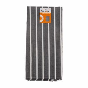 Toalla De Cocina Gris Lineas FREE HOME 45 X 65 Cm