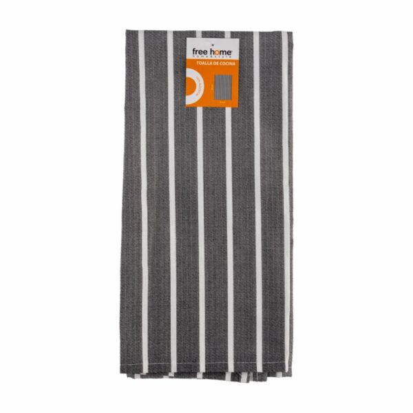 Toalla De Cocina Gris Lineas FREE HOME 45 X 65 Cm