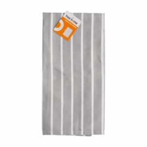 Toalla De Cocina Plomo Lineas FREE HOME 45 X 65 Cm