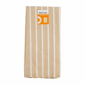 Toalla De Cocina Beige Lineas FREE HOME 45 X 65 Cm