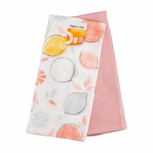 Toalla De Cocina Rosa Frutas FREE HOME X 2 Uds