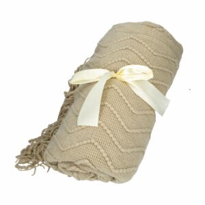 Manta Relieve Triángulos Café FREE HOME 127 X 152 Cm