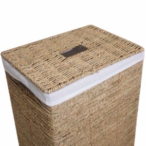 Canasta De Mimbre Rectangular Con Tapa FREE HOME Extra Grande