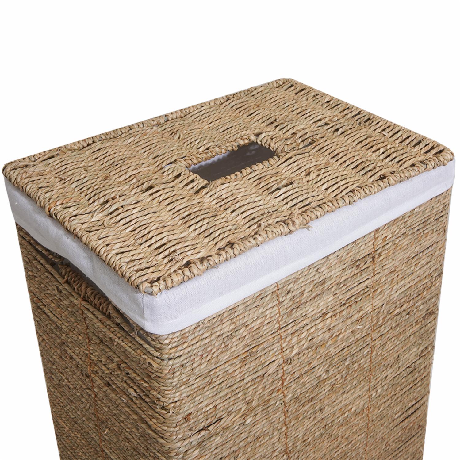 Canasta De Mimbre Rectangular Con Tapa FREE HOME Extra Grande - Imagen 2