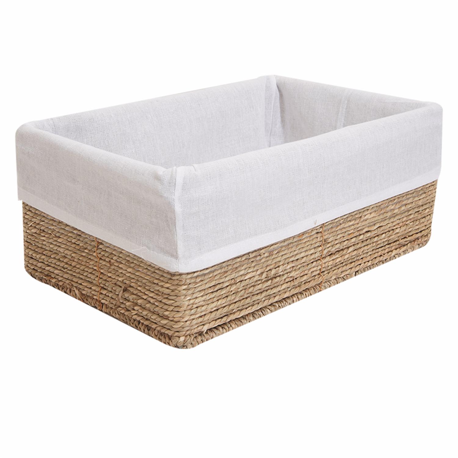 Canasta De Mimbre Rectangular Con Tapa FREE HOME Mediano - Imagen 2