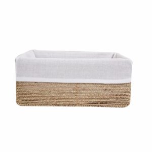 Canasta De Mimbre Rectangular Con Tapa FREE HOME Extra Pequeño