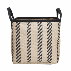 Cesta De Mimbre Redonda Con Centro De Líneas FREE HOME Mediano