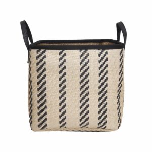 Cesta De Mimbre Redonda Con Centro De Líneas FREE HOME Pequeño