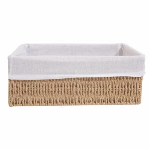 Cesta De Mimbre Rectangular Con Forro FREE HOME Grande