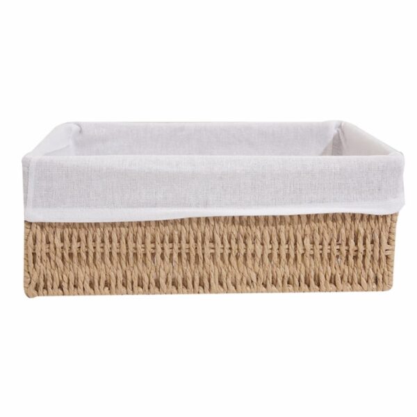 Cesta De Mimbre Rectangular Con Forro FREE HOME Grande