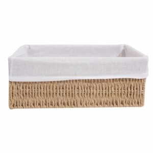 Cesta De Mimbre Rectangular Con Forro FREE HOME Grande