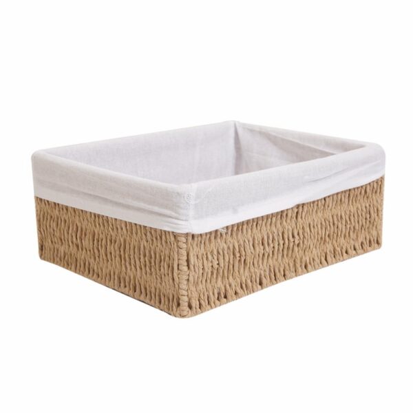 Cesta De Mimbre Rectangular Con Forro FREE HOME Mediano - Imagen 2