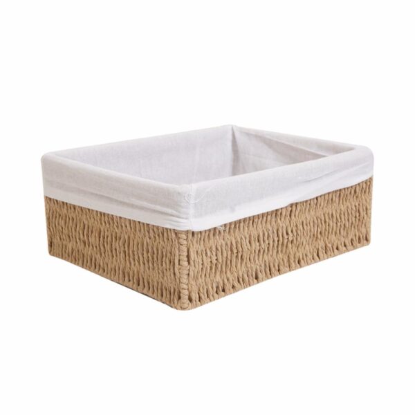 Cesta De Mimbre Rectangular Con Forro FREE HOME Pequeño - Imagen 2