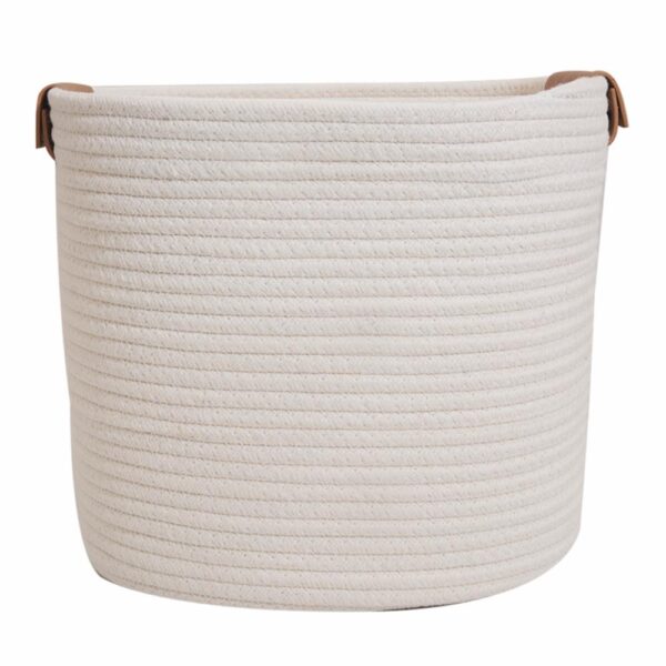Cesta De Mimbre Redonda  Con Agarradera Café FREE HOME Grande