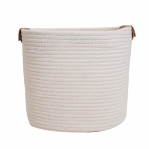 Cesta De Mimbre Redonda  Con Agarradera Café FREE HOME Mediano