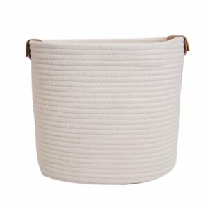 Cesta De Mimbre Redonda  Con Agarradera Café FREE HOME Mediano