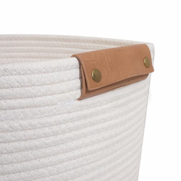 Cesta De Mimbre Redonda  Con Agarradera Café FREE HOME Mediano - Imagen 2
