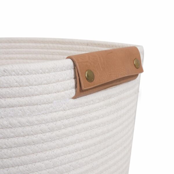 Cesta De Mimbre Redonda  Con Agarradera Café FREE HOME Pequeño - Imagen 2