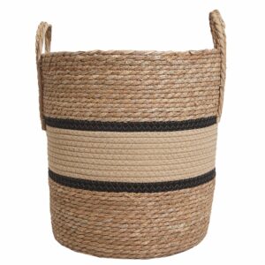 Cesta De Mimbre Redonda Línea Beige FREE HOME Grande