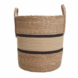 Cesta De Mimbre Redonda Línea Beige FREE HOME Mediano