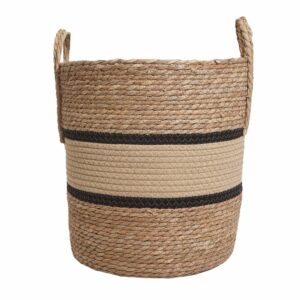 Cesta De Mimbre Redonda Línea Beige FREE HOME Mediano