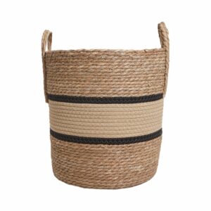 Cesta De Mimbre Redonda Línea Beige FREE HOME Pequeño