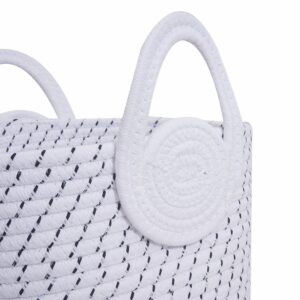 Cesta De Mimbre Suave Con Agarradera Blanca FREE HOME Grande